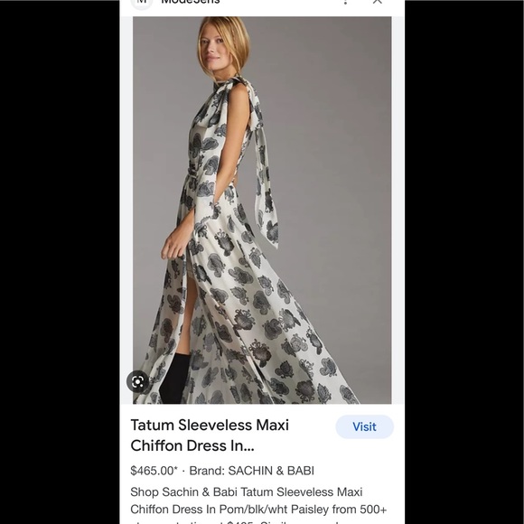 Sachin + Babi Dresses & Skirts - Sachin + Babi  never worn Tatum Dress - Black Antique Pomegranate Print